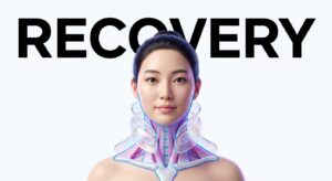 치료 후 목의 회복과 편안함을 표현한 이미지